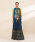 Women's Unstitched Textured Lawn Embroidered Blue 2 Piece Suit