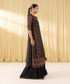 Women's Unstitched Viscose Chiffon Embroidered Black 3 Piece Suit