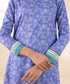 Women's Unstitched Lawn Printed Blue 3 Piece Suit