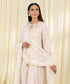Women Off white and pink Viscose Raw Silk 3 PC Embroidered Suit