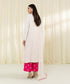 Women Off white and pink Viscose Raw Silk 3 PC Embroidered Suit