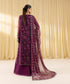 Women's Unstitched Viscose Chiffon Embroidered Purple 3 Piece Suit