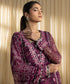 Women's Unstitched Viscose Chiffon Embroidered Purple 3 Piece Suit