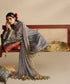 Women's Unstitched Khaddi Net Embroidered Grey 3 Piece Suit