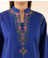 Women's Unstitched Lawn Embroidered Blue 3 Piece Suit