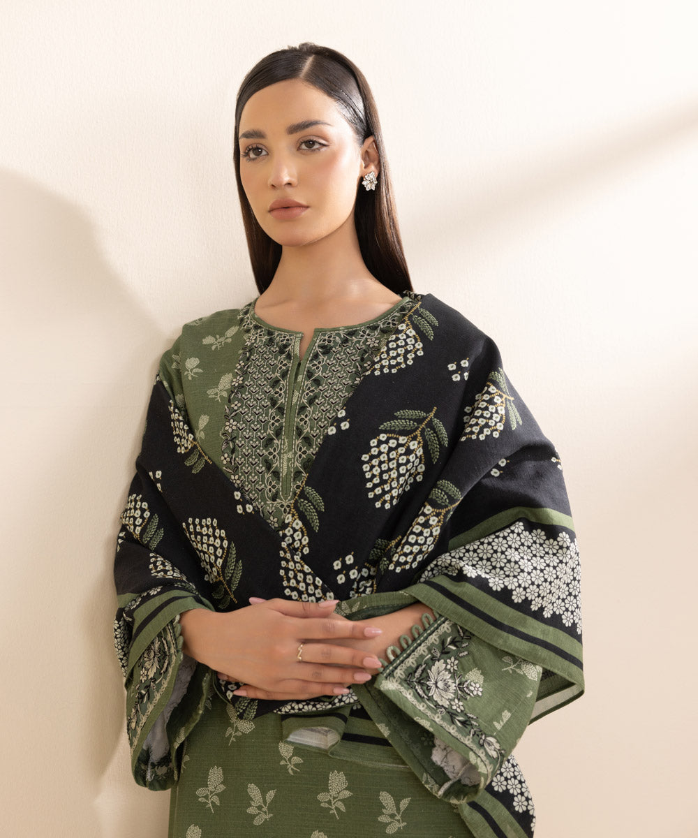 2 Piece - Embroidered Cambric Suit