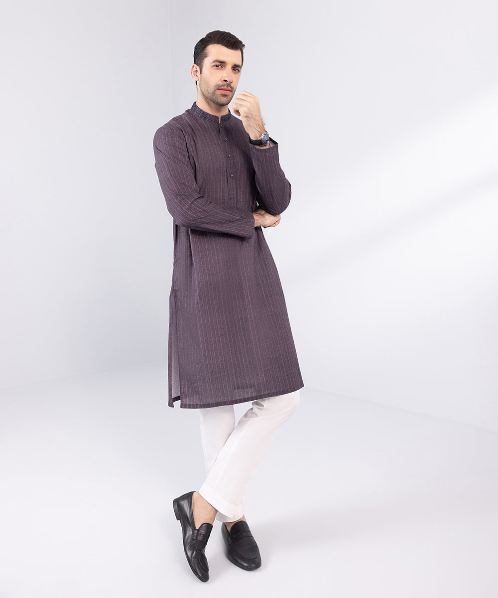 Embroidered Cotton Kurta