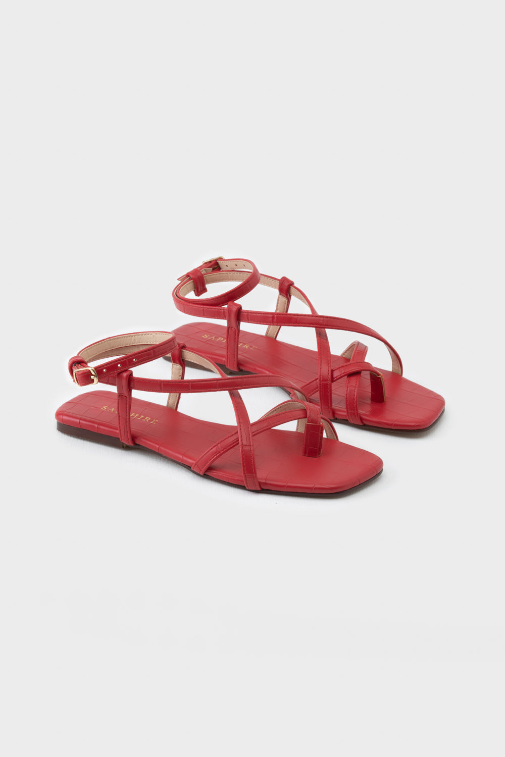 Red sandals online